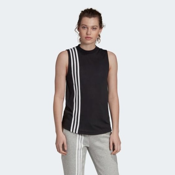 adidas 3 stripe tank top